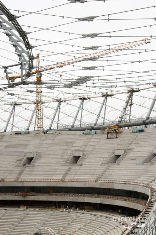 Trybuny Stadionu Narodowego w Warszawie w trakcie budowy